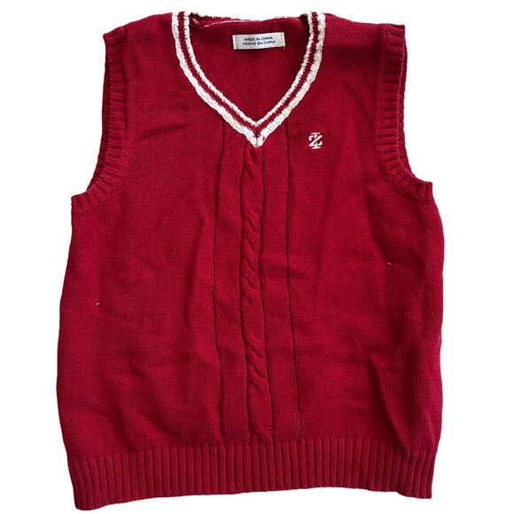 Izod Boy's Medium (5/6) Red Sweater Vest - Picture 1 of 4